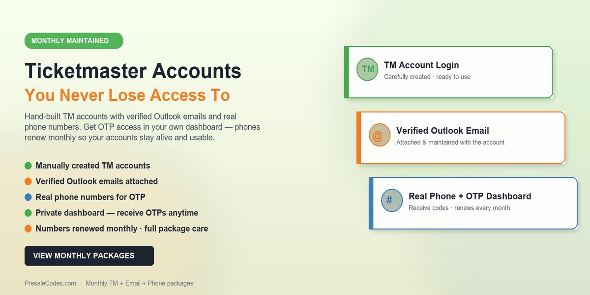 TM Accounts + Outlook + Phone OTP — monthly maintained