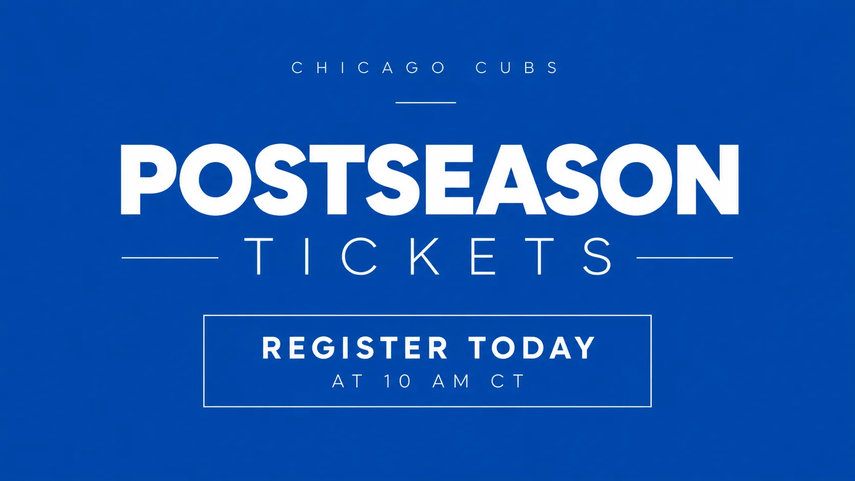 Chicago Cubs 2026 Postseason Ticket Presale Opportunity Signup